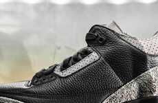 Sporty Greyscale Textural Sneakers