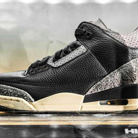 Sporty Greyscale Textural Sneakers