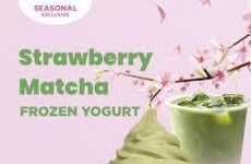 Strawberry Matcha Frozen Yogurts