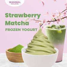 Strawberry Matcha Frozen Yogurts