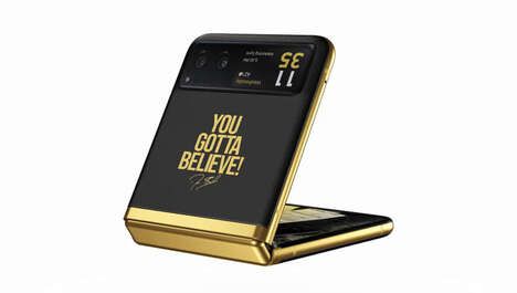 Gold-Rimmed Foldable Phones