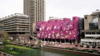 Large-Scale Pink-Fabric Art Installations Image 2