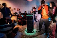 Illuminating Towering Party Speakers