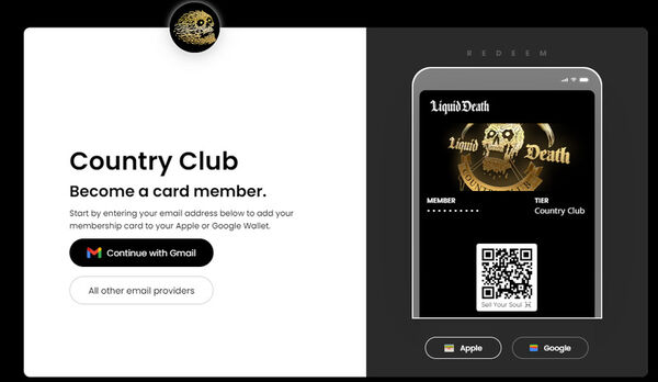 Water Digital Wallet Loyalty Cards