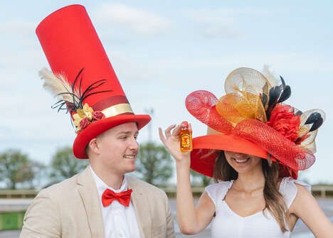 Whisky-Holding Derby Hats