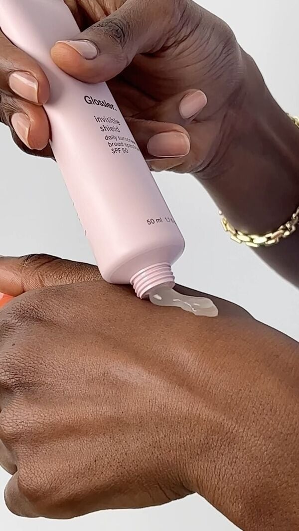 Transparent Water-Gel Sunscreens: Glossier Invisible Shield SPF 50 Goes ...