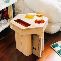 Geometric Cutout Side Tables Image 3