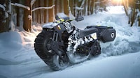 Three-Wheeled Tank Track Motorcycles