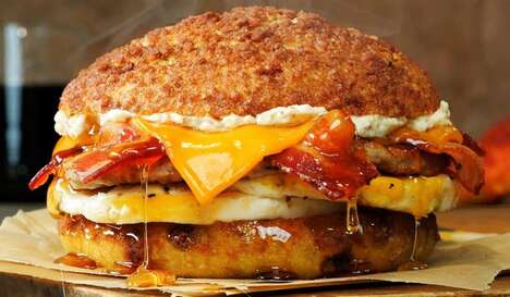 French Toast Bagel Sandwiches