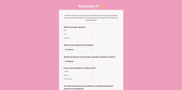 Quiz-Based AI Naming Tools