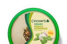 Organic Pesto-Topped Hommus