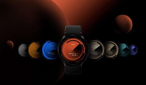 Planet-Resembling Watch Faces