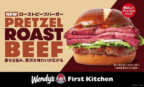 Pretzel Roast Beef Burgers