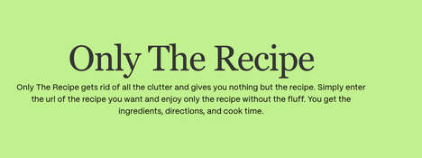 Fluff-Eliminating Recipe Tools
