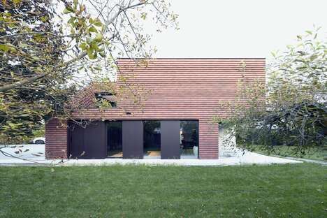 Geometric Red-Brick Suburban Homes
