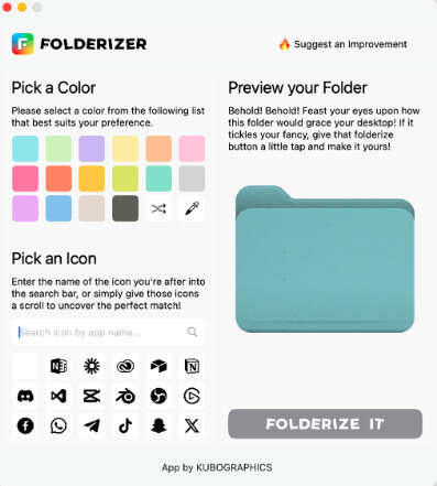 Personalized Desktop Folders