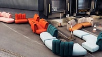 Modern Moveable Backrest Sofas