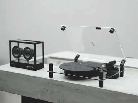 Sleek Minimal Clear Turntables