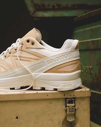 Beige Suede Technical Sneakers Image 2