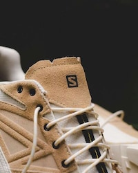 Beige Suede Technical Sneakers Image 3