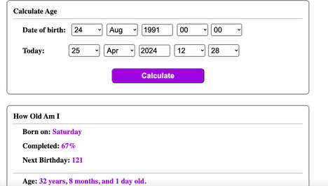 Exact Age Calculators