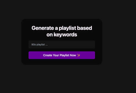 Instant Customized AI Playlists