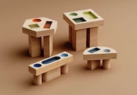 Dynamic Geometric Side Tables Image 1