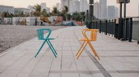 Colorful Metal Outdoor Chairs Image 2