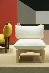 Wooden Framed Lounge Chairs Image 2