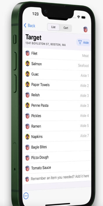 Navigational Grocery Store Apps