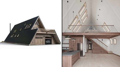 Garage-Paired A-Frame Cabins