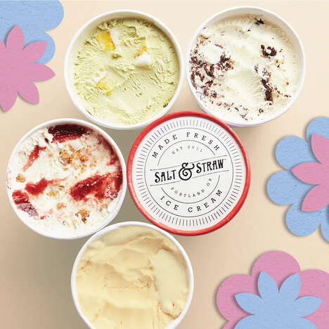 Floral Springtime Ice Creams
