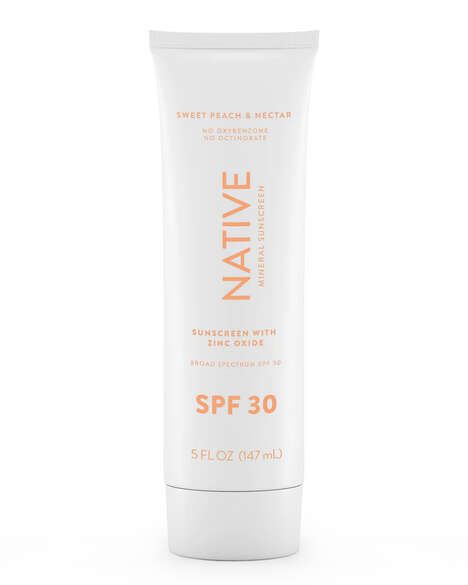 Peach-Inspired Mineral Sunscreens