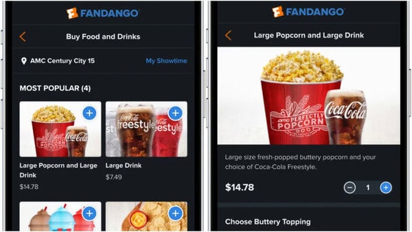 Cinema Snack Ordering Features