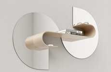 Curvaceous Shelf-Paired Mirrors