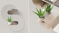 Curvaceous Shelf-Paired Mirrors Image 4