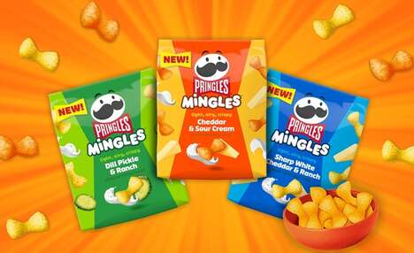 Puffed Dual-Flavor Snack Crisps