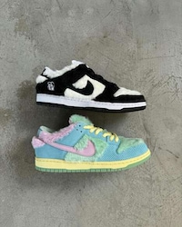 Fuzzy Textural Skate Sneakers Image 1