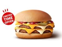 Stacked Quadruple Cheese Burgers Image 1