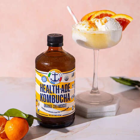 Creamsicle-Inspired Kombuchas