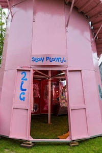 Vibrantly Pink Skelter Installations Image 3