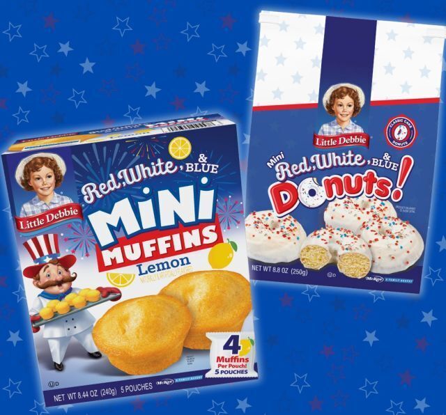 Patriotic Prepackaged Snack Cakes