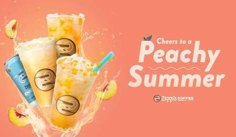 Lightly Caffeinated Peach Beverages