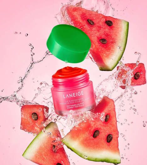 Watermelon-Flavored Lip Masks