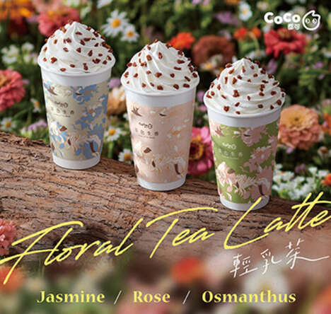 Freshly Brewed Floral Lattes