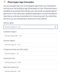 Phenotypic Age Calculators