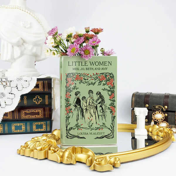 Detailed Ceramic Book Vases