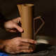 Cardboard-Inspired Ceramic Household Art Image 1