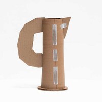 Cardboard-Inspired Ceramic Household Art Image 2