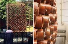 Honeycomb-Inspired Terracotta Walls